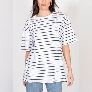 NWT Brunette The Label Oversized Stepped Boxy TShirt